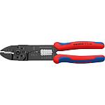 Black painted crimping tool, 240mm, for insulated cable shoes + plug connector 0.75-6.00mm¦