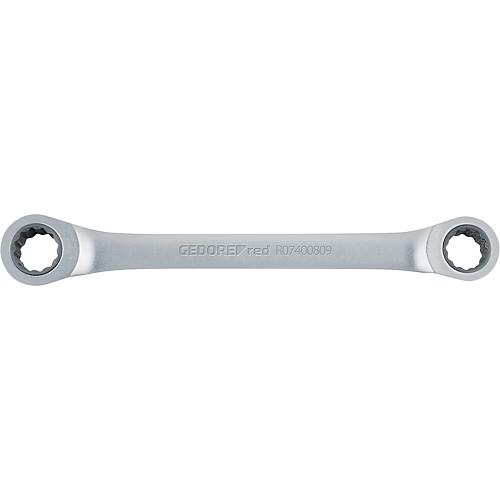 GEDORE red double ring ratchet spanner spanner, size 16 x 18 mm