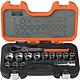 Feed-through socket wrench set 19 mm (3/4"), 14-piece Standard 1