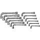 Double socket wrench set Gedore 25 PK, 12-piece (cranked box spanner) Standard 1