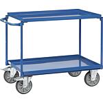 Table trolley with tray shelves