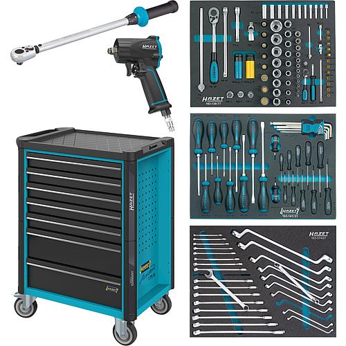 Workshop trolley with plastic worktop, 137 pieces Standard 1