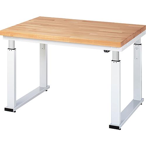 Electrically height-adjustable workbench RAU series adlatus 600 1250 x 720-1140 x 900 mm