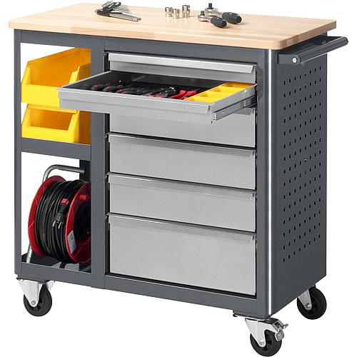 Roller workbench 6010 Basic series with 6 drawers and 2 storage compartments Standard 1