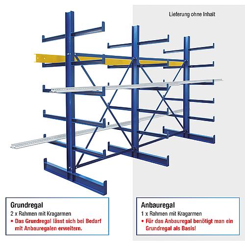 Cantilever attachment shelf on both sides with 12 levels Anwendung 1