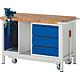 Werkbank Serie 8000 mit 3 Schubladen und Ablagefach Standard 1