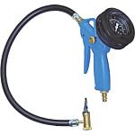 Compressed air tyre inflation analyser, plastic handle with lever plug, plug nipple NW 7.2