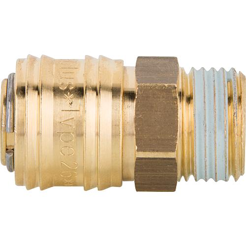 Compressed air couplings, low-pressure series NW 7.2, external thread