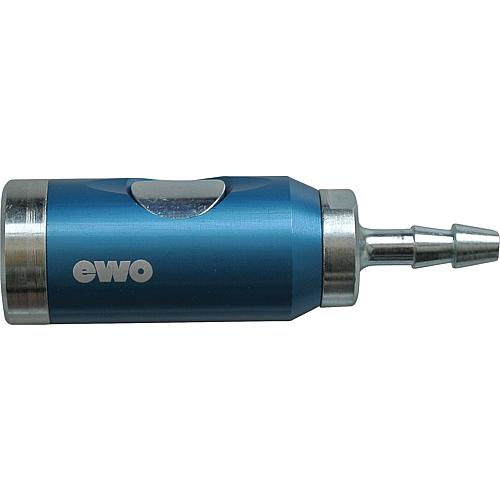 Safety compressed air coupling NW 7.2/7.4 ISO 4414 DIN/EN 983 with hose connection Ø13.0mm