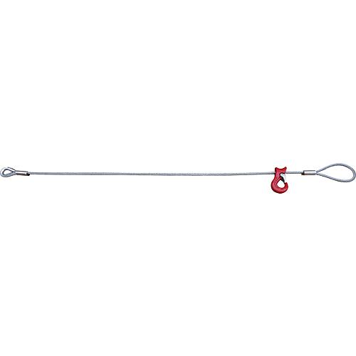 Stop rope with loop + sliding hook, D: 12mm, 1.2 t load capacity, 1 m