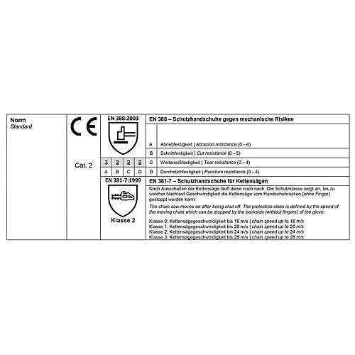 Forsthandschuh Timber 6 Piktogramm 3