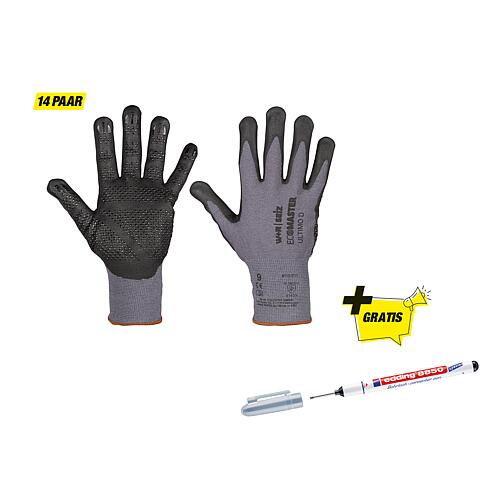 Work gloves packet Ultimo with FREE drill hole marker Standard 1