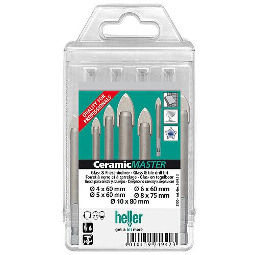 Glass and tile drill set QUICKBIT CERAMICMASTER, 5-piece Standard 1