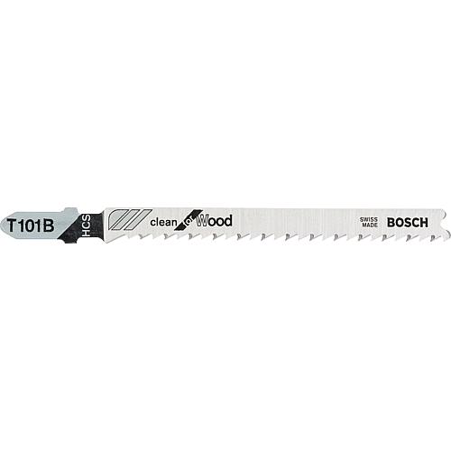 Lames de scie sauteuse BOSCH T101B, L=100mm, 5 pieces, pour coupe droite du bois