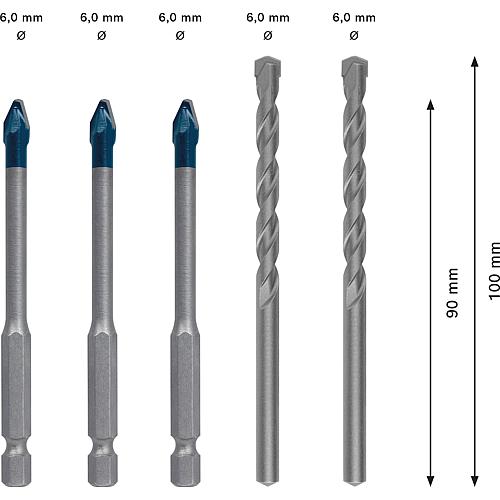 Tile and concrete drill set EXPERT, 5-piece Anwendung 1