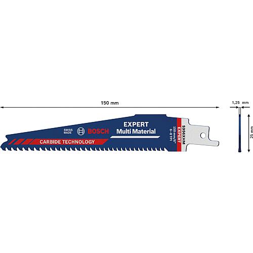 Sabre saw blades with universal shank S956XHM for wood with metal, CARBIDE TECHNOLOGY 