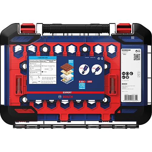 EXPERT hole saw set, wood, plastic and soft tiles, CARBIDE TECHNOLOGY, 15-piece