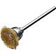 Cup brush Ø 15 mm with 3.0 mm shaft, brass 0.1 mm