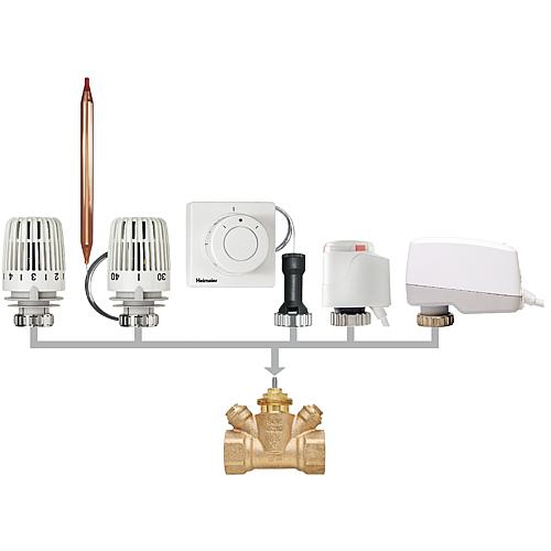 Balancing valve TA-Multi, external thread design Anwendung 2