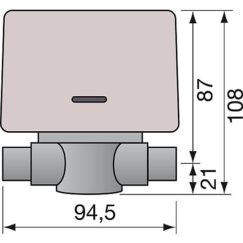 Soupape motorisée solaire 2 voies, femelle Standard 3