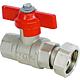 Ball valve, IT x screw connection IT, with butterfly handle Standard 1