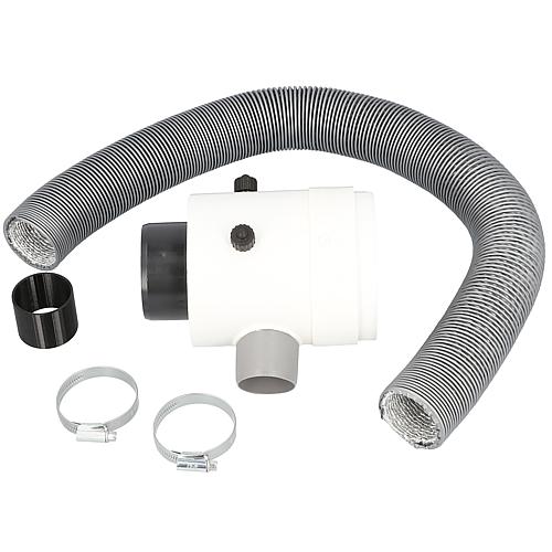 Boiler flue gas connection DN 80/125, straight Standard 1