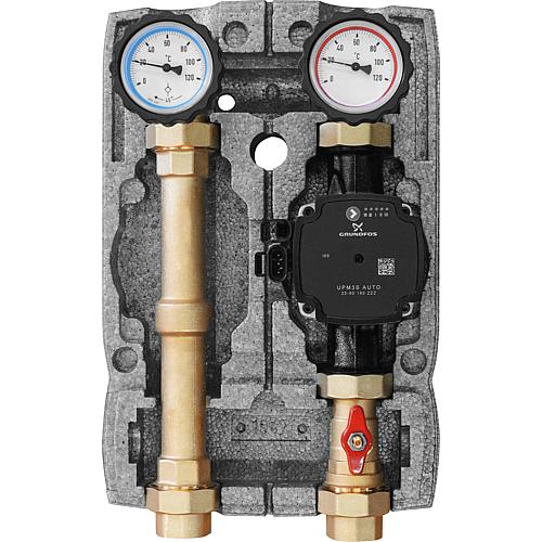 Kit de circuit de chauffage Easyflow DN25 (1") non mélangé avec pompe Grundfos UPM3S Auto 25-60