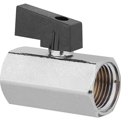 Mini ball valve with short lever female/female 3/8""