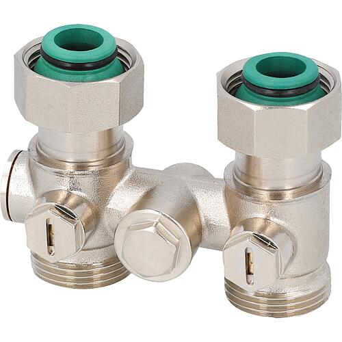 One pipe radiator valves for radiator connection DN20 (3/4") Eurocone, straight type