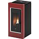 Pellet stove Cadel Prince Plus 11, T1 basic wi-fi unit with casing, red metal, 11 kW, warm air distribution