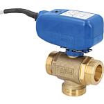 TMO XL 3-way electric ball valve, male, flat-sealing