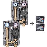 Special offer set 2x heating circuit set Easyflow DN 25 (1") with 3-way mixer + 2x free Easyflow mixer motor