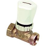 Flow control valves with thermostat top part