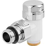 Thermostat valves 100 TB, white, angle shape