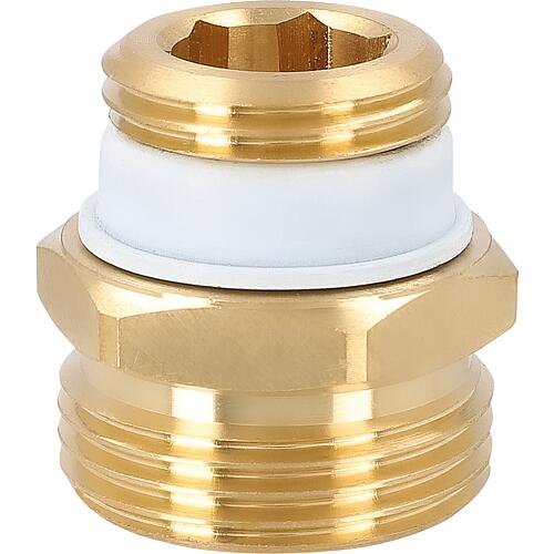 Adapter nipple Eurocone DN20 (3/4") x DN 15 (1/2") AG, brass