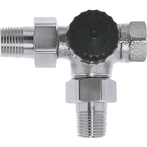 For thermostatic three-way valve pedestal