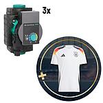 Aktionspaket 3 x Umwälzpumpe Wilo Yonos Pico plus 25/1-4 DN25(1") + Original DFB - Heimtrikot 2024 adidas