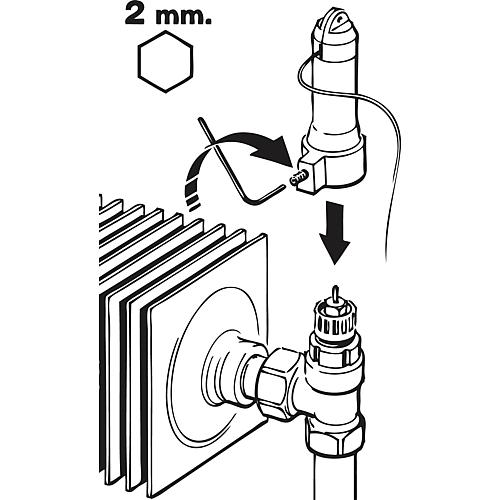 Thermostatkopf Ferneinsteller Typ RA mit Schnappbefestigung Standard 2