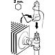 Thermostatic head remote adjuster Type RA with snap mounting