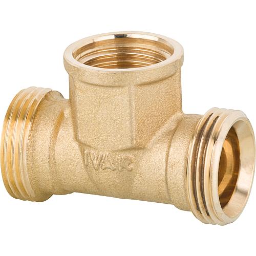 Eurocone screw connection parts, T-piece, bare brass