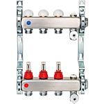 Fußbodenheizungsverteiler DN25 (1") Edelstahl, Typ ACT2 mit Flowmeter