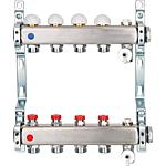 Underfloor heating manifolds DN25 (1") stainless steel, model AC2 with control valves