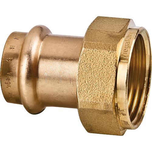 Copper press fitting branch screw connection with IT, with V profile