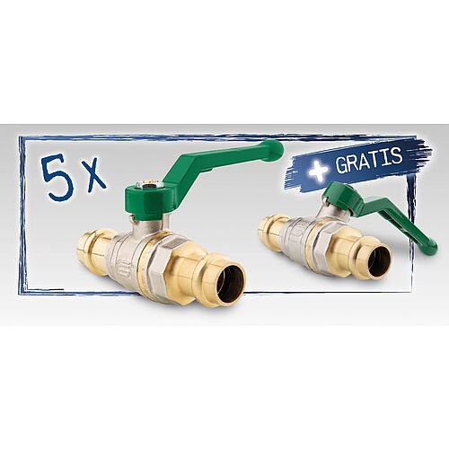 Drinking water ball valve promotional pack 5 + 1