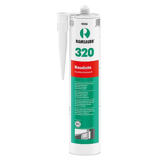 Masse d´étanchéification de construction Hybrid 320 blanc 310ml contrôlée pour une utilisation dans le domaine alime...