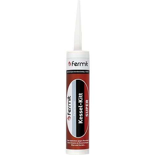 Mastic chaudière Super FERMIT réfractaire jusqu'à +1.300 °C [noir] cartouche de 310ml