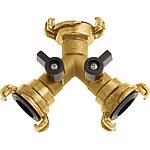 GEKA two-way valve with ball shut-off valve