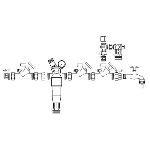 Hauswasserverteilsystem mit Rückspülfilter Colonia Standard 2