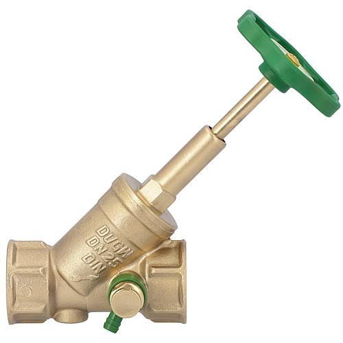 Bevel seat valve DIN-DVGW with draincock DN15 1/2"