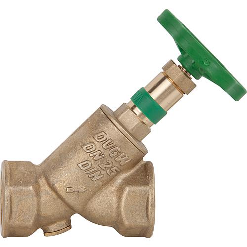 Bevel seat valve DIN-DVGW with check valve DN 25 1""